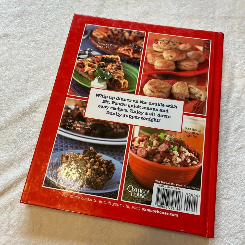 Mr. Food Dinner on the Double Hardback Cookbook Recipes Best of Entrees Desserts